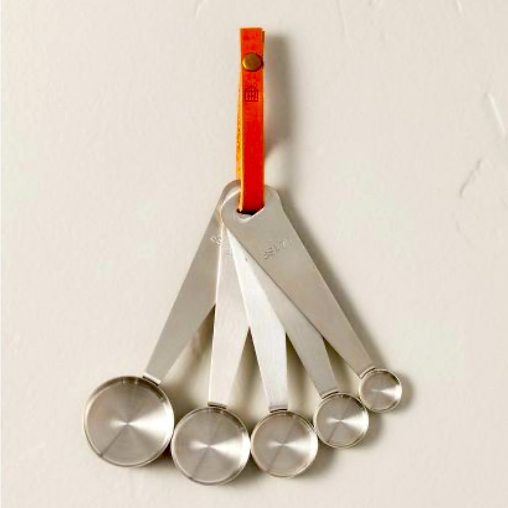 5pc Measuring Spoon Set Vintage Silver Finish - Hearth & Hand